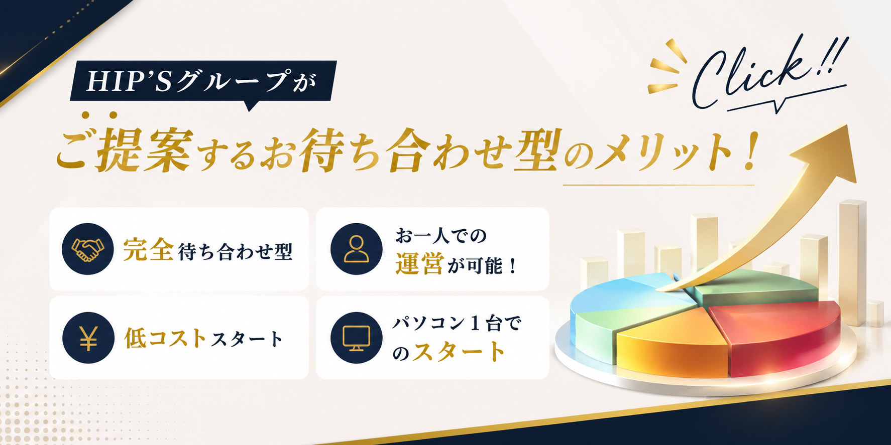 HIP'Sグループがご提案する待ち合わせ型のメリット（詳しくはこちら）